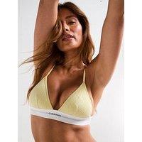 Calvin Klein Modal Rib Unlined Triangle Bralette - Yellow