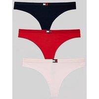 Tommy Hilfiger 3 Pack Heritage Thong - Pink