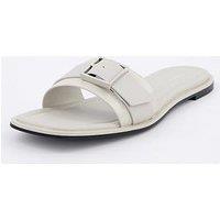 Calvin Klein Flat Buckle Slide-White