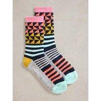 White Stuff Hotch Potch Cabin Sock - Navy