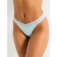 Calvin Klein Soft Stretch Lace Thong - Blue