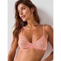 Calvin Klein Sheer Marq Lace Unlined Triangle - Orange