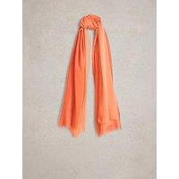White Stuff Penny Plain Oversized Scarf - Orange