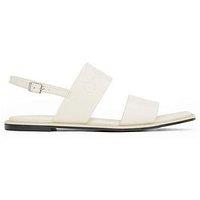 Calvin Klein Double Strap Logo Sandal - White