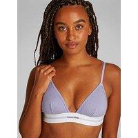Calvin Klein Modal Rib Unlined Triangle Bralette - Purple