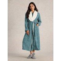 White Stuff Ava Lined Dressing Gown - Green