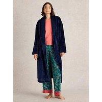 White Stuff Clover Cosy Dressing Gown - Navy