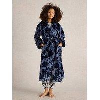 White Stuff Clover Cosy Dressing Gown - Blue