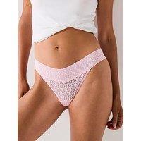 Calvin Klein Logo Lace Trim Brief - Pink