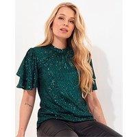 Joe Browns Sequin Top - Green