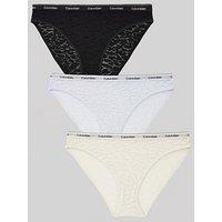 Calvin Klein 3 Pack Modern Lace Brief - Multi