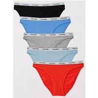 Calvin Klein 5 Pack Modern Logo Brief - Black
