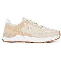 Tommy Hilfiger Leather Runner Trainers - Beige