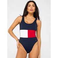 Tommy Hilfiger Flag Logo Swimsuit - Navy