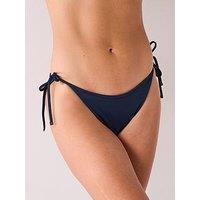 Tommy Hilfiger Flag Logo Side Tie Bikini Brief - Navy