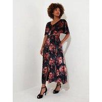 Joe Browns Radiant Rose Velour Dress - Black