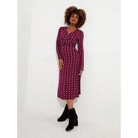 Joe Browns Glorious Geo Jersey Dress - Pink