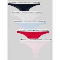 Tommy Hilfiger 5 Pack Essentials Mesh Thong - Blue