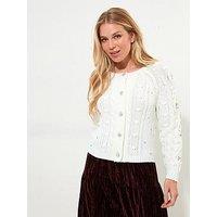 Joe Browns Robyn Embellished Multi-Way Knit - Cream