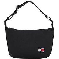 Tommy Jeans Nylon Logo Shoulder Bag - Black