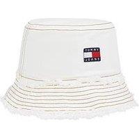 Tommy Jeans Heritage Denim Bucket Bag - Cream
