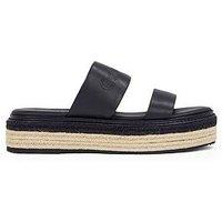 Calvin Klein Flatform Wedge Slide - Black