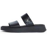 Calvin Klein Jeans Double Strap Sandals - Black