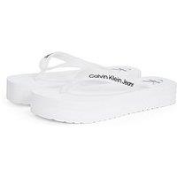 Calvin Klein Jeans Flatform Logo Flip-Flop - White