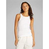 Calvin Klein Cotton Ribbed Tank Top - White