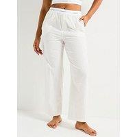 Calvin Klein Cotton Poplin Pyjama Pant - Beige