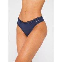 Calvin Klein Stretch Lace Thong - Grey