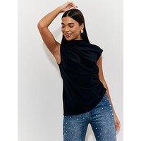 In The Style Draped Blouse - Black