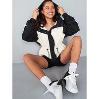 P.E Nation Womens Training Shelter Jacket - Black/White