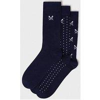 Crew Clothing 3 Pack Bamboo Socks- Navy