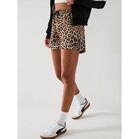 Puma Womens Wardrive Essentials Leo Luxe A-Line All Over Print Shorts