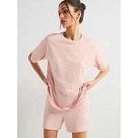 Puma Womens Essentials Logo Relaxed Tee - Pink