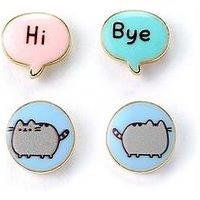 Pusheen The Cat Hi , Bye Stud Earrings Set