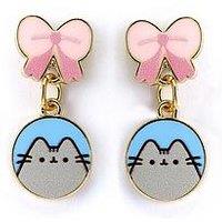 Pusheen The Cat Pink Bows Drop Earrings
