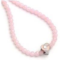 Barbie Pink Bead Necklace With Heart Shaped Bead Charm