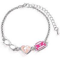 Barbie Charm Bracelet With Three Enamelled Classic Charms - Silhouette, Glasses & Corvette