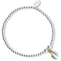 Harry Potter Sterling Silver Ball Bead Bracelet With Snitch Charm