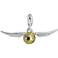 Harry Potter Sterling Silver Golden Snitch Clip On Charm With Crystals