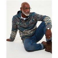 Joe Browns Unique Artisan Woven Hoodie - Blue