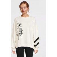 Fp Movement Womens Training All Star Logo Crew Sweat - Cream