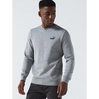 Puma Mens Essential Small No 1 Logo Crew - Medium Gray Heather