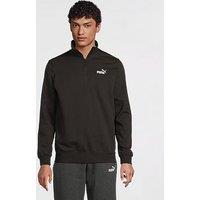 Puma Mens Essential Small No1 Logo Half Zip - Puma Black