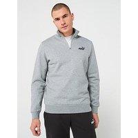 Puma Men'S Essential Small No1 Logo Half Zip - Grey