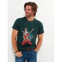 Joe Browns Novelty Rockin' Santa Graphic T-Shirt - Navy