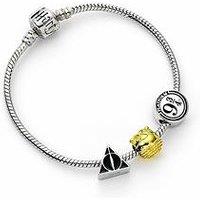 Harry Potter Silver Colour Bracelet With Three Bead Charms Silver