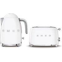 Smeg 50'S Style Kettle And 2 Slice Toaster, White